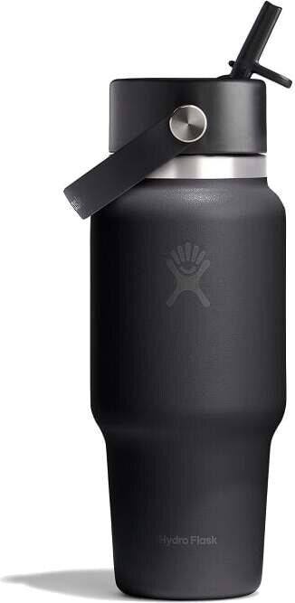 Hydro Flask Travel Bottle with Flex Straw Cap 710 ml (24oz) Black