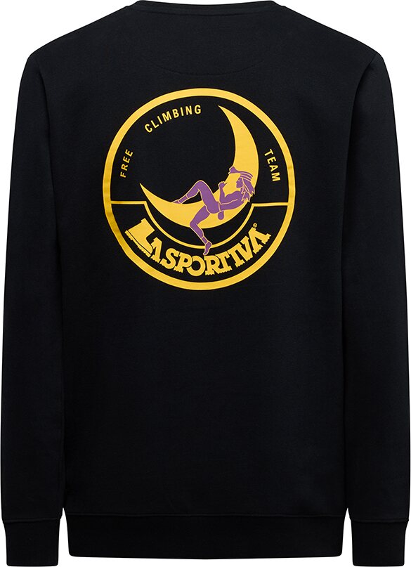 La Sportiva Climbing on the Moon Sweatshirt Mens Nero/Giallo