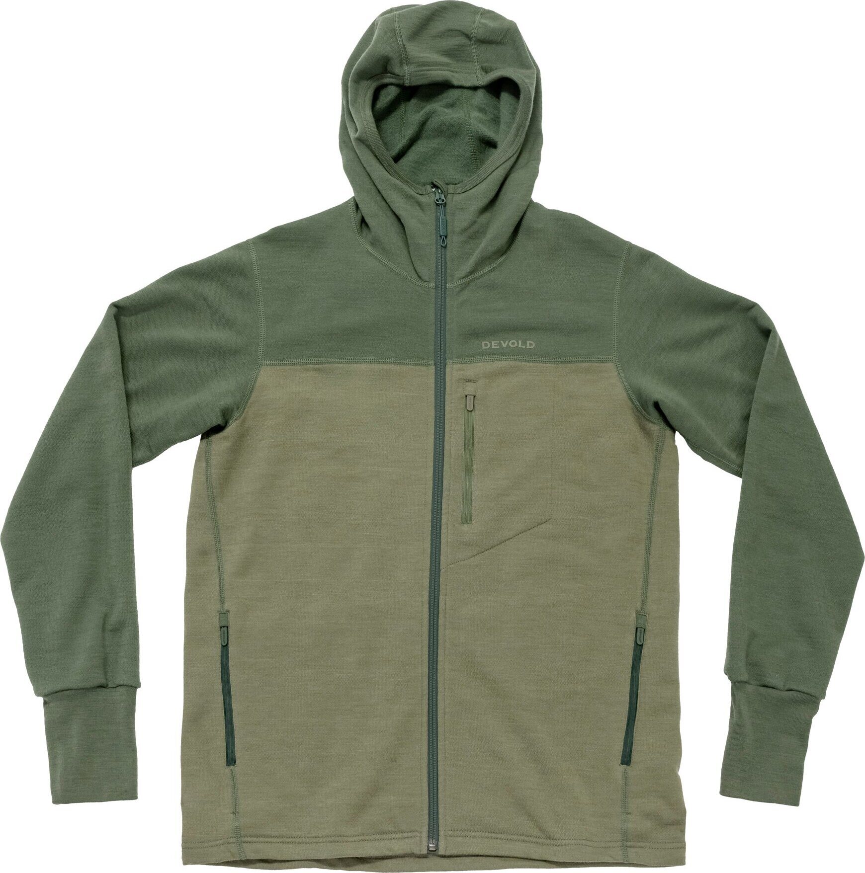 Devold Explorer Merino Hooded Jacket Mens Forest/Lichen