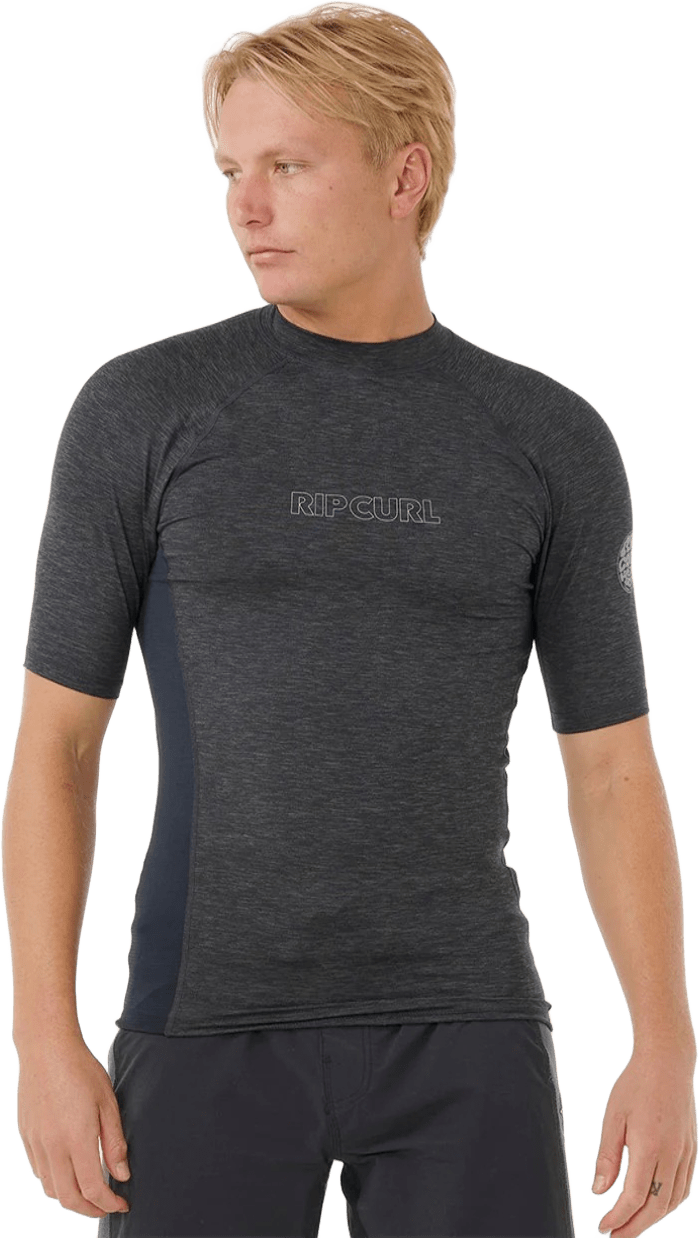 Rip Curl Dawn Patrol UPF Perf Short Sleeve Mens Black Marle