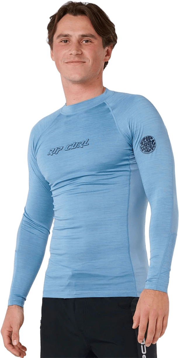 Rip Curl Dawn Patrol UPF Perf Long Sleeve Mens Faded Denim