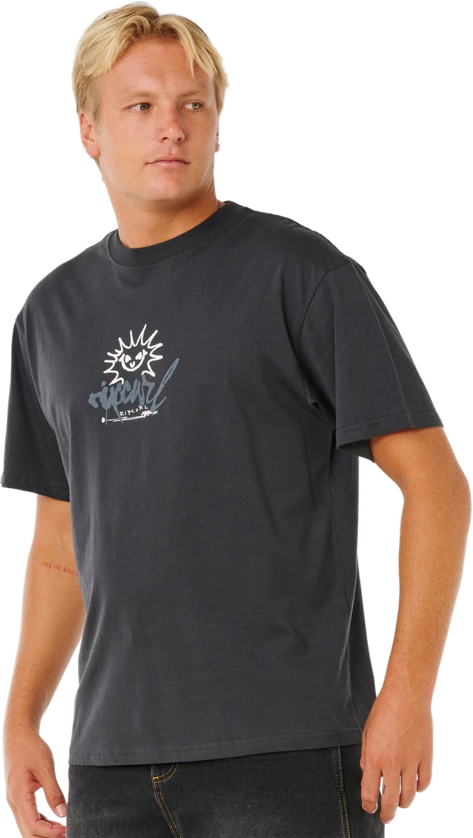 Rip Curl Inner Visions Rotten Sun Tee Mens Washed Black