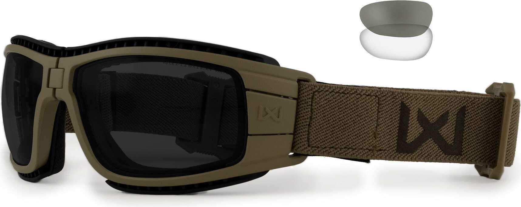 Wiley X Wx Lynx Matte Tan, Grey/Clear