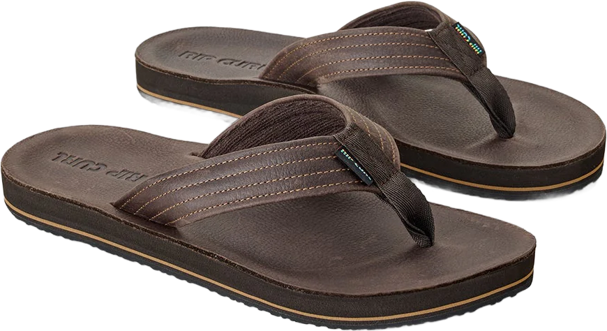 Rip Curl Surf Revival Leather Open Toe Mens Dark Brown