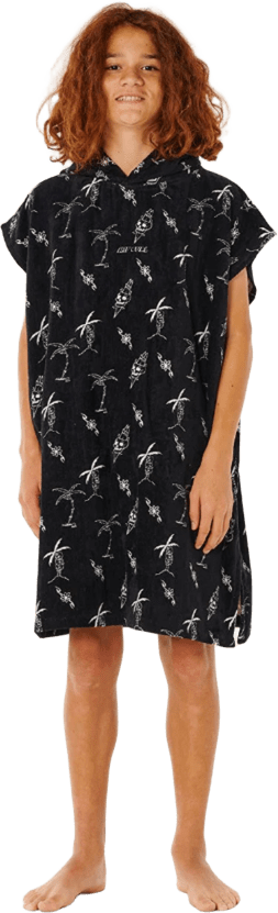 Rip Curl Mixed Hooded Towel Boy Black