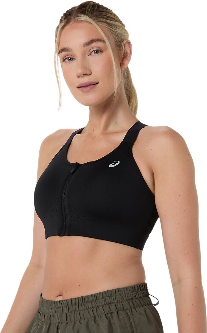 Asics Road Combination Zip Bra Womens Performance Black