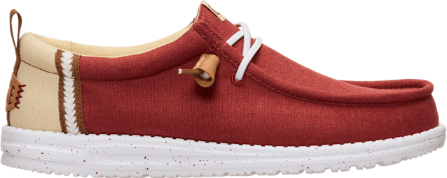 HeyDude Wally Craft Linen Burnt Red / Multi