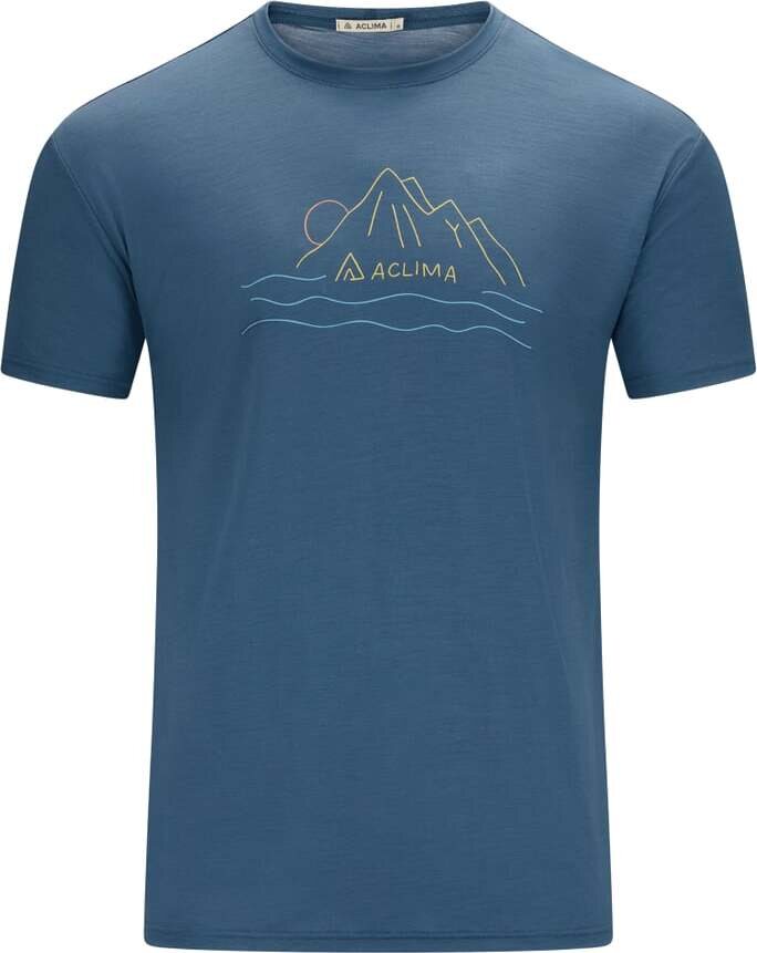 Aclima LightWool 140 Classic Tee Sunset Mens Blue Fusion