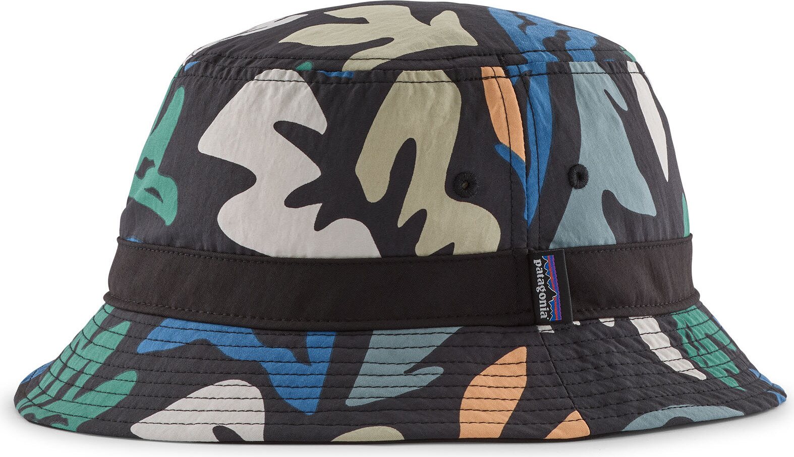 Patagonia Wavefarer Bucket Hat Kaleido: Black