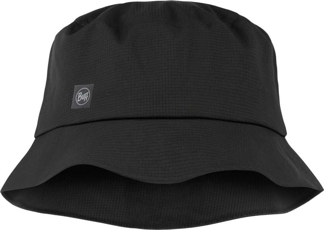 Buff Rain Bucket Hat Solid Black