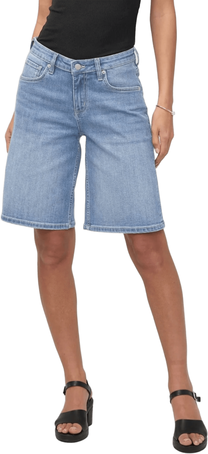 Duer Performance Denim+ Mid Rise Loose Short Womens Vintage Seaside