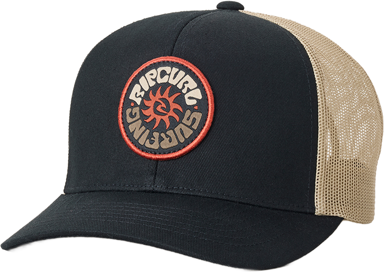 Rip Curl Custom Curve Trucker Cap Black / Khaki