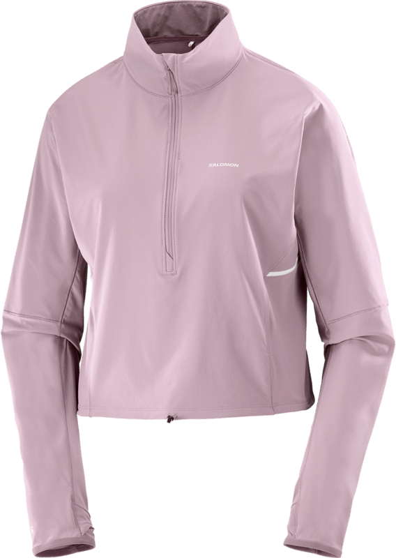 Salomon Sense Aero Hybrid Cropped Pullover Womens Dawn Pink