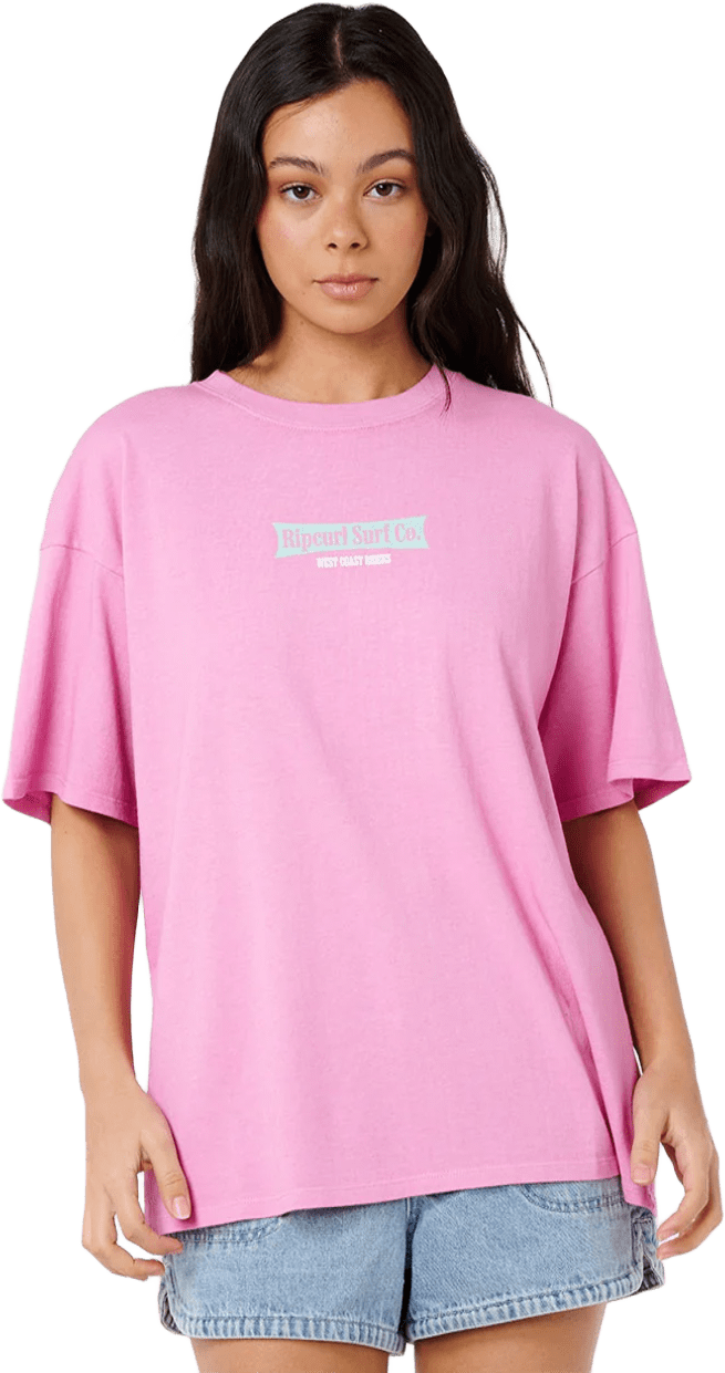 Rip Curl West Coast Heritage Tee Womens Fuschia