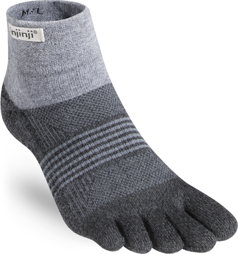 Injinji Trail Midweight Mini-Crew Womens Granite