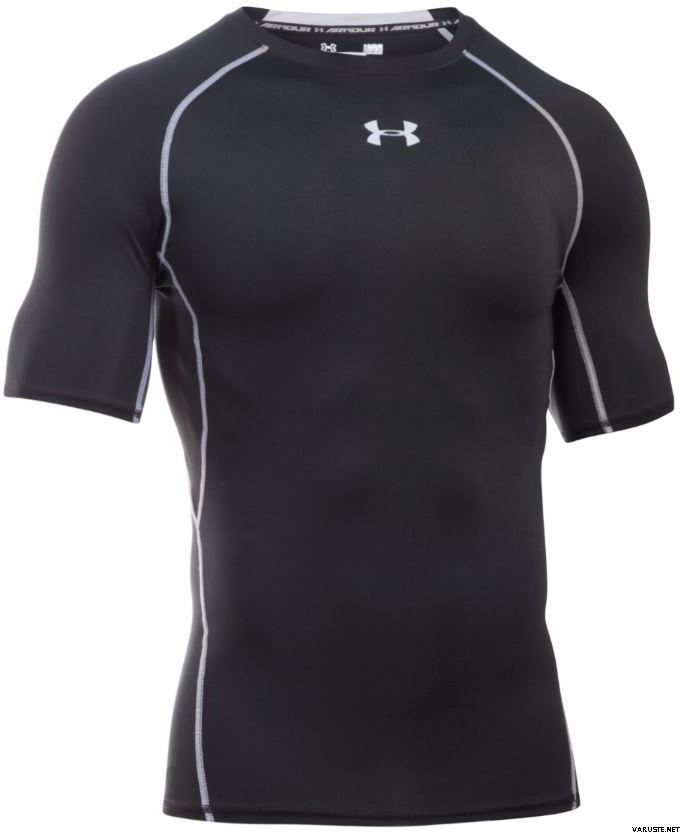 Under Armour Armour HeatGear Short Sleeve Compression Shirt Black (001) / Steel