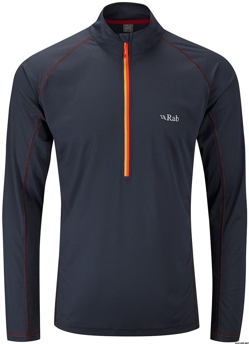 Rab Interval LS Zip Tee Ebony