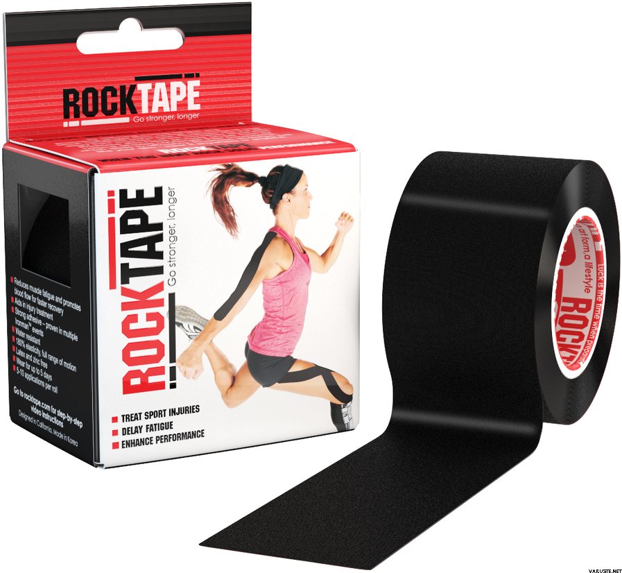Rocktape Kinesioteippi 5cm x 5m Musta