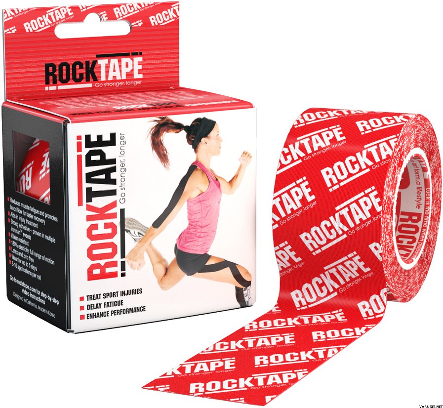 Rocktape Kinesioteippi 5cm x 5m Logo punainen
