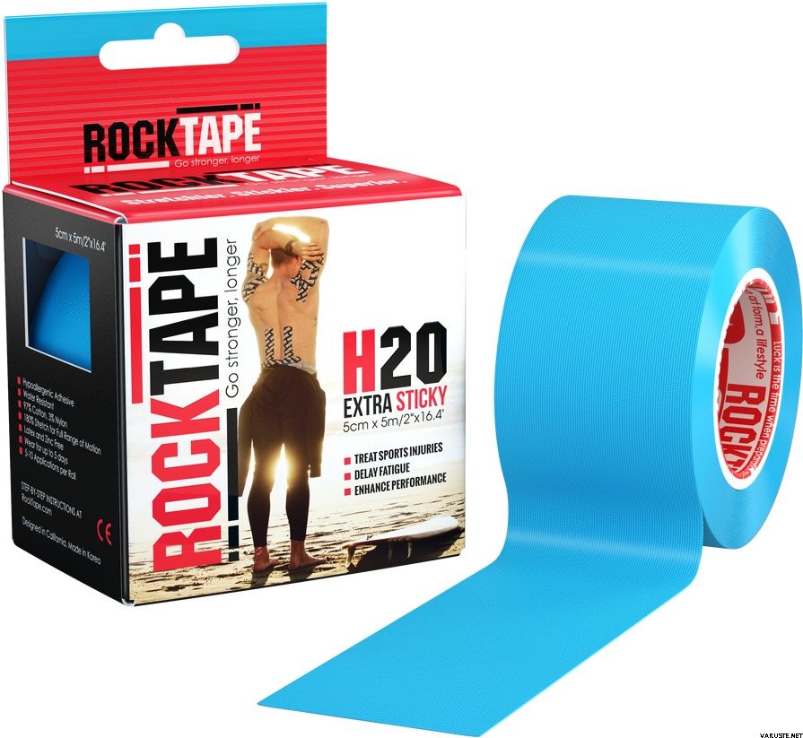 Rocktape Kinesioteippi 5cm x 5m H2O Sininen (vesiurheiluun)