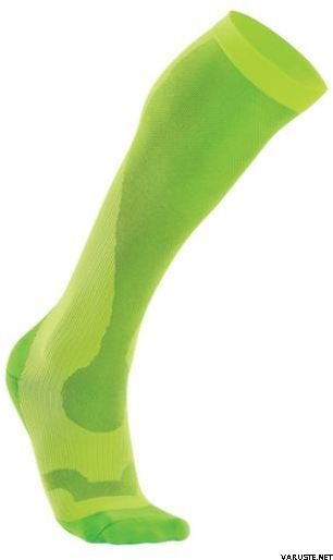 2XU Compression Performance Run Socks, Women Fluro Green / Green