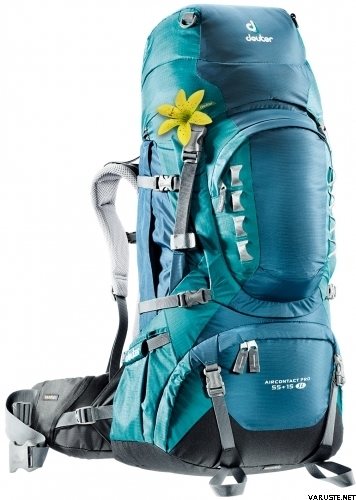 Deuter Aircontact PRO 55+15 SL Womens fit Arctic-petrol