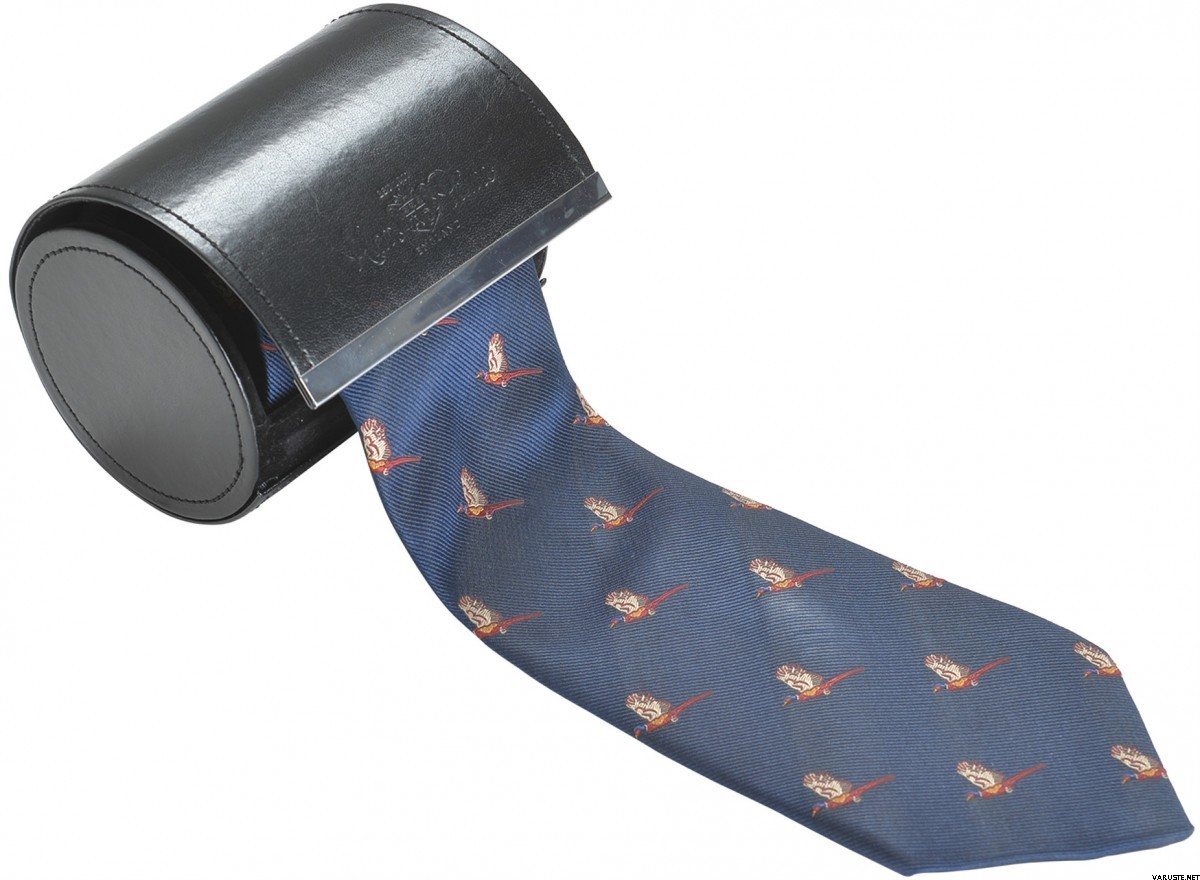 Alan Paine Silk Tie - Flying Pheasant Navy