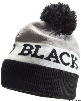 Black Diamond Tom Pom Beanie Black-White-Nickel