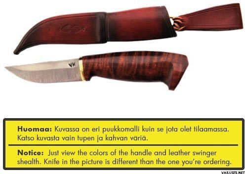 Tommi Puukko 95 Punaruskea kahva ja tuppi