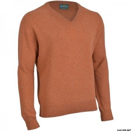 Alan Paine Long Sleeve V Neck Sweater Sienna