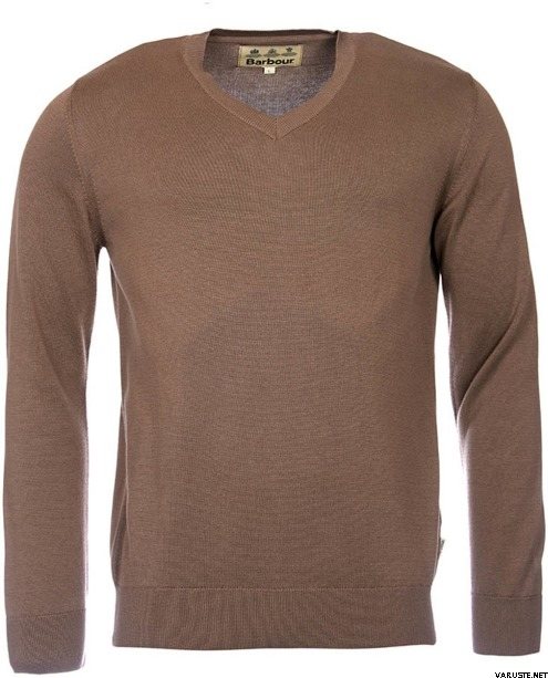 Barbour Broadland V Neck Dk Sand