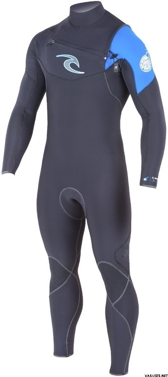 Rip Curl E-Bomb 4/3 Chest Zip Steamer Blue