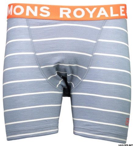 Mons Royale Hold 'em Boxer Box Logo BT Lead Stripe