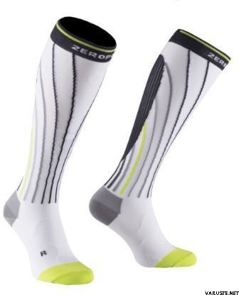 Zero Point Pro Racing Compression Sock / Women White/Yellow