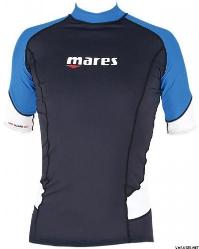 Mares Rash Guard Trilastic Shortleeve Black/Blue/White