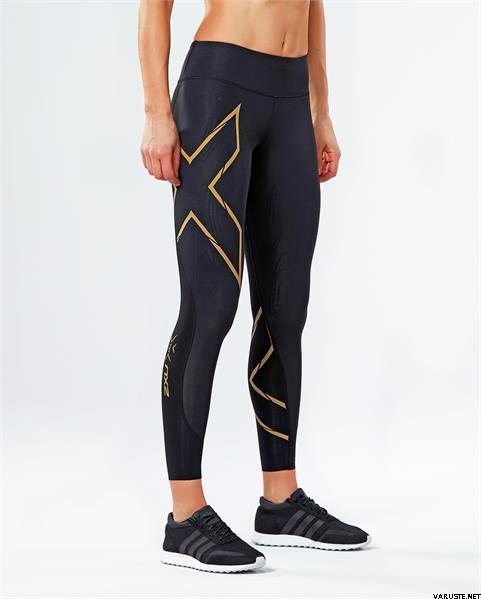 2XU MCS Run Compression Tights Women Black / Gold Logo
