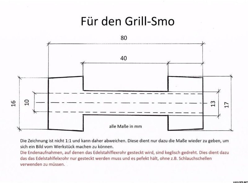 Smo-King Grill adapter 16mm Grill-Smo