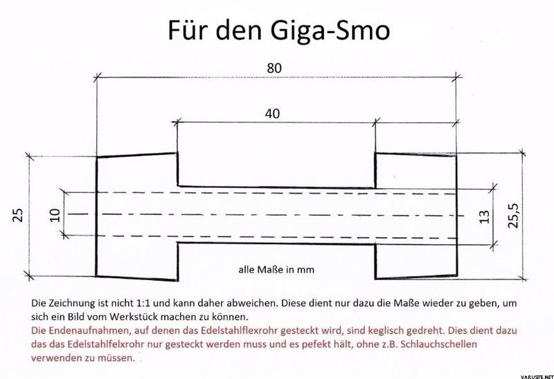 Smo-King Grill adapter 25mm Giga-Smo