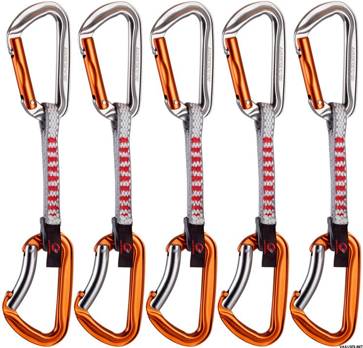 Mammut 5er Pack Wall Key Lock Express Sets (Straight Gate/Bent Gate) Silver-Orange