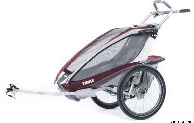 Thule Chariot CX1 + Cycle (sis. pyöräilypaketin) Burgundin punainen