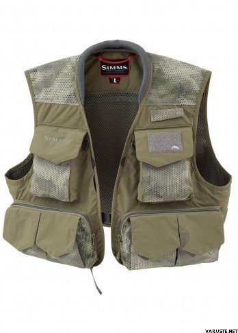 Simms Freestone Fishing Vest Hex Camo Loden