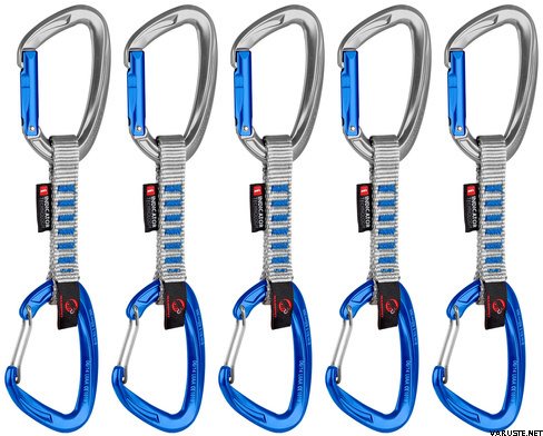 Mammut 5er Pack Crag Indicator Wire Express Sets Straight Gate / Wire Gate Silver-Ultramarine
