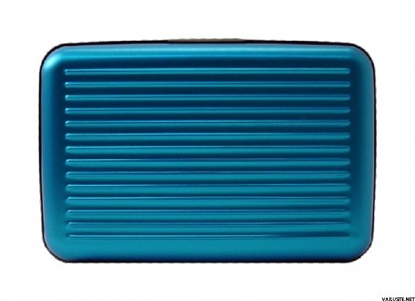 Ögon Designs Aluminium wallet 5A, Fan-shaped Blue