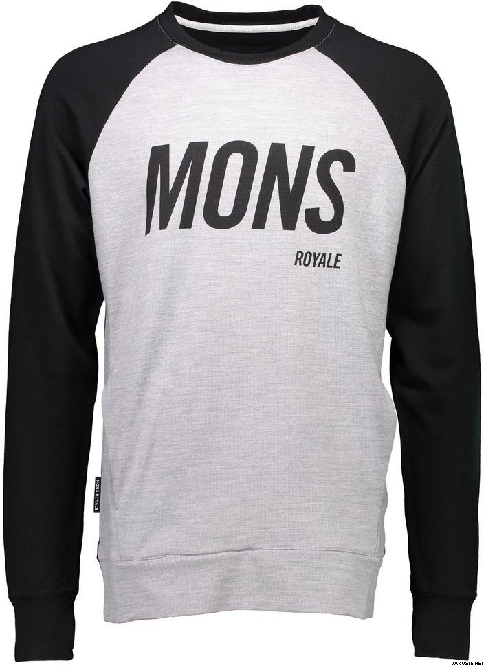 Mons Royale Covert Tech Sweat M Black / Grey Marl