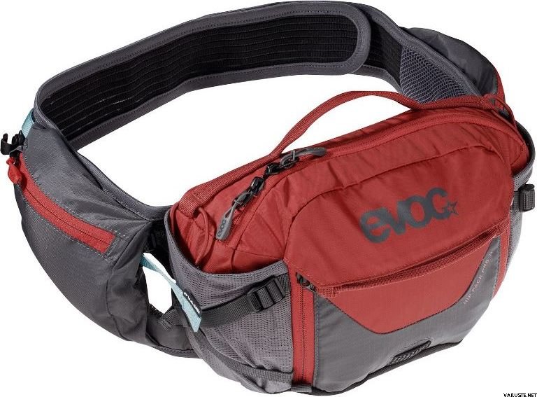 Evoc Hip Pack Pro 3L + 1.5L Bladder Carbon Grey - Chili Red