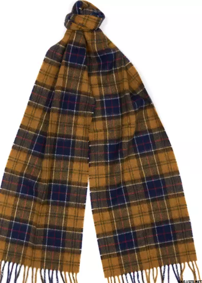 Barbour Robinson Tartan Scarf Navy/Ochre Tartan