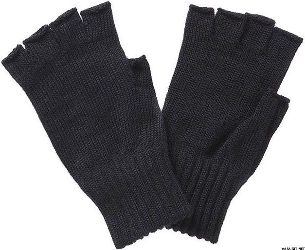 Barbour Fingerless Gloves Black