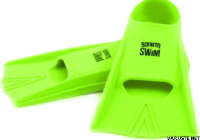 BornToSwim Child Silicone Swim Fins Green
