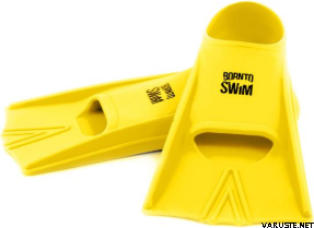 BornToSwim Child Silicone Swim Fins Yellow