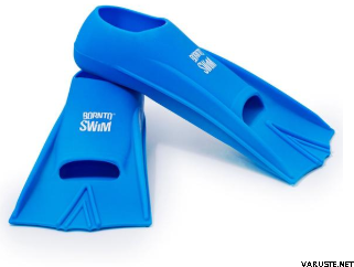 BornToSwim Child Silicone Swim Fins Blue